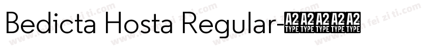 Bedicta Hosta Regular字体转换